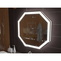 Зеркало в ванную комнату с подсветкой Тревизо 110х110 см